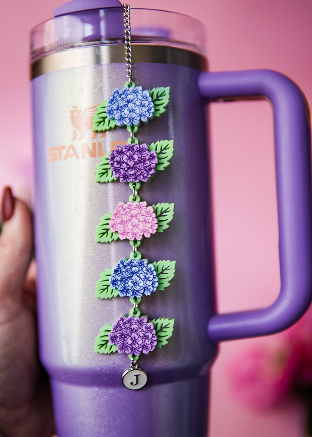 Hydrangea Tumbler Charm