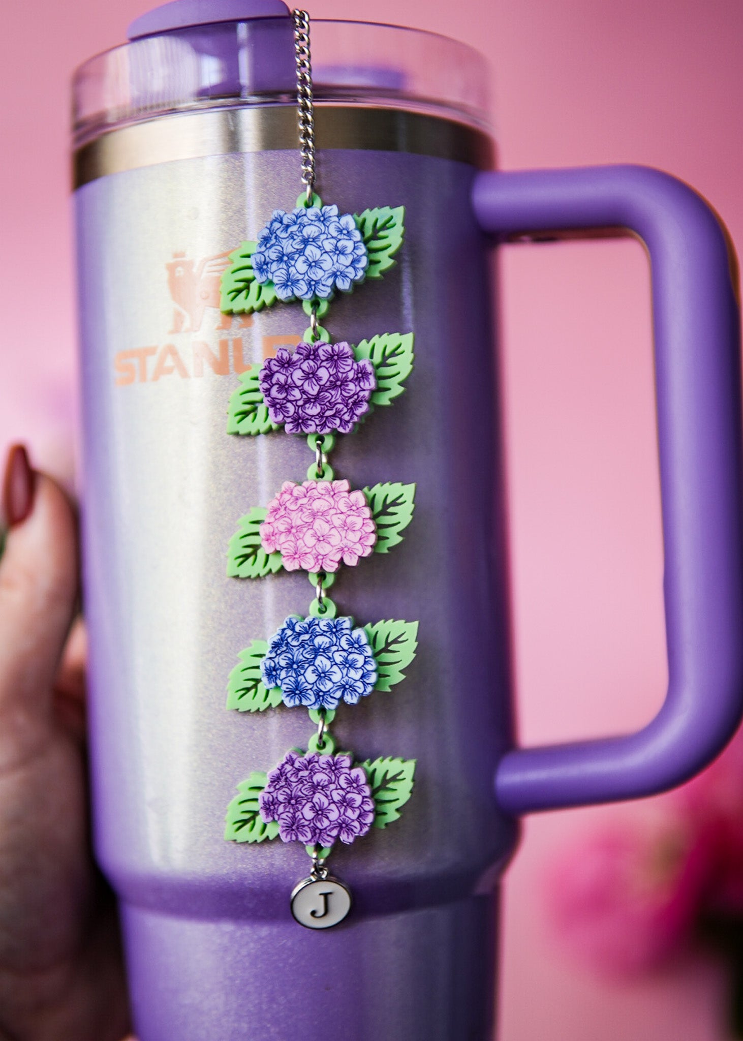 Hydrangea Tumbler Charm