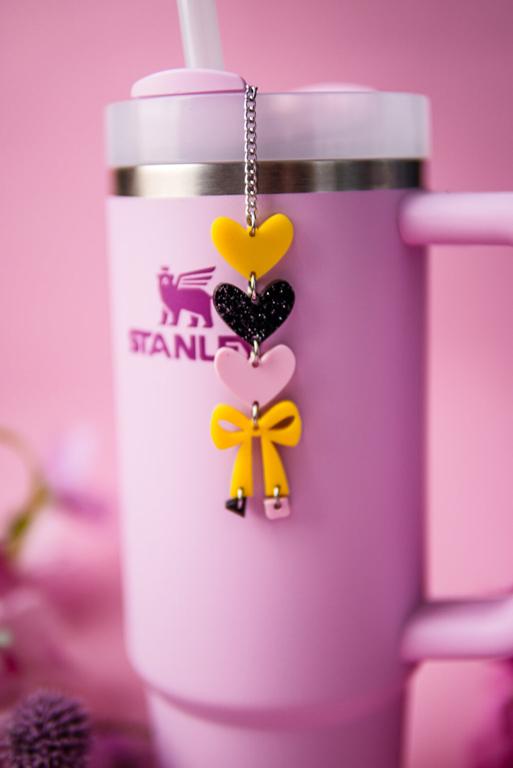 Pencil Bow Tumbler Charm