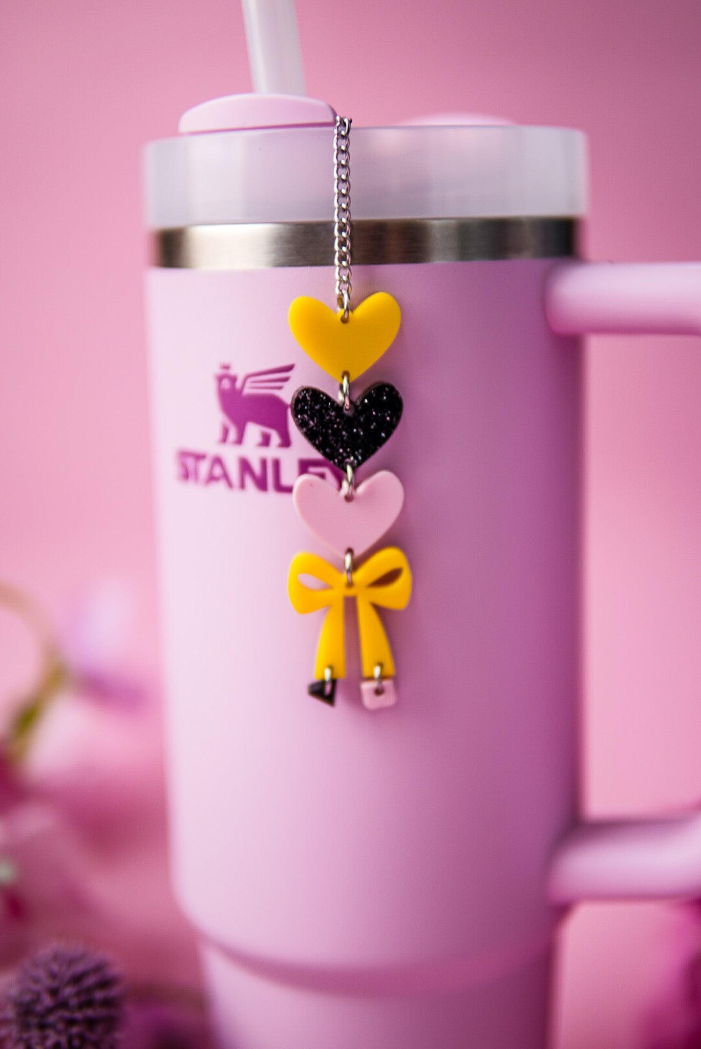 Pencil Bow Tumbler Charm