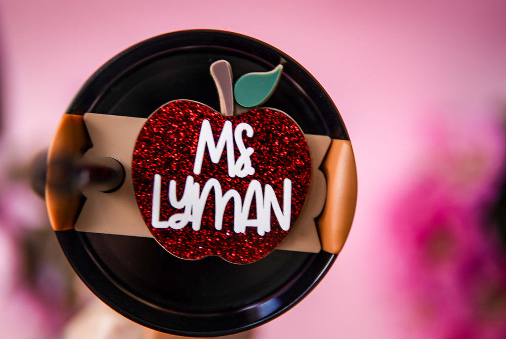 Teacher Apple Stanley Name Plate