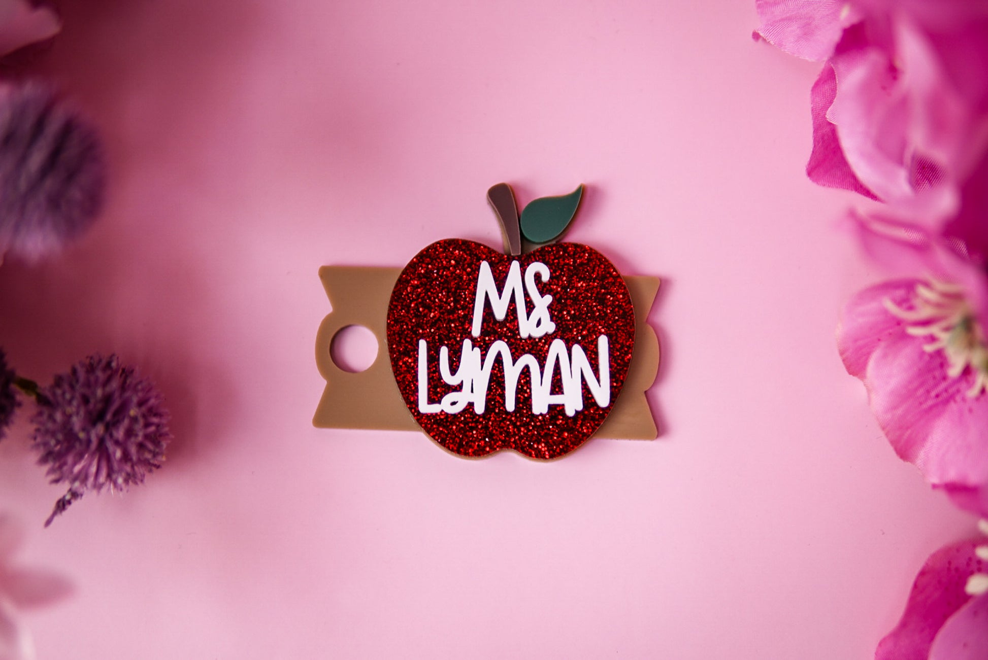 Teacher Apple Stanley Name Plate