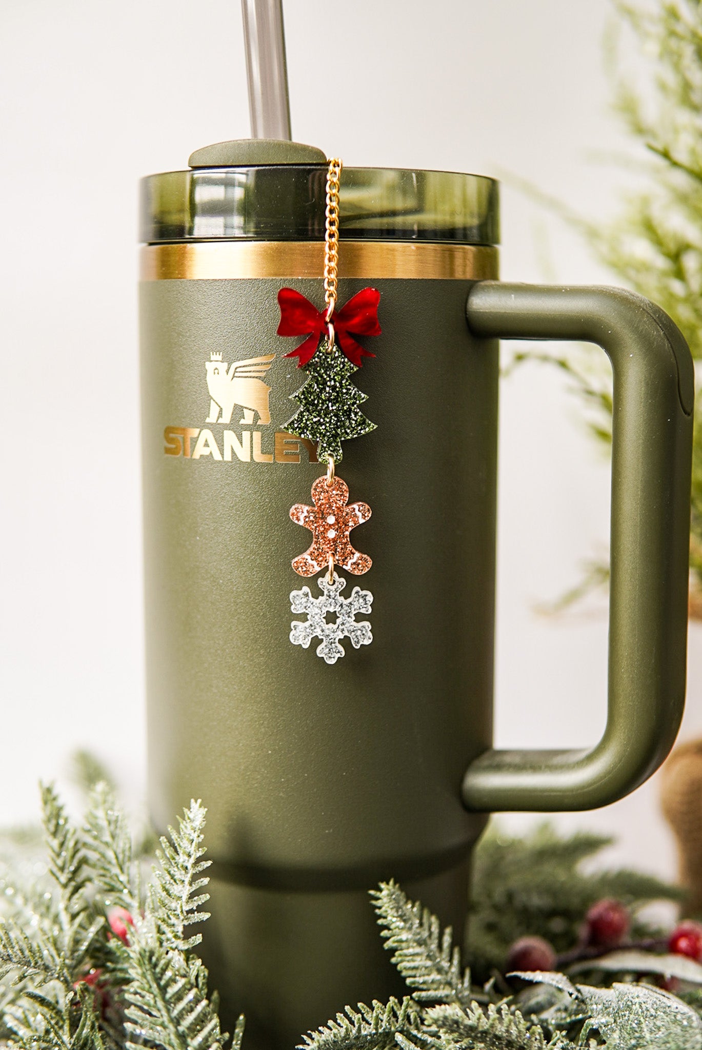 Christmas Gingerbread  Tumbler Charm