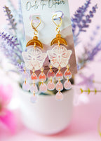 Lunar Moth Iridescent Earrings