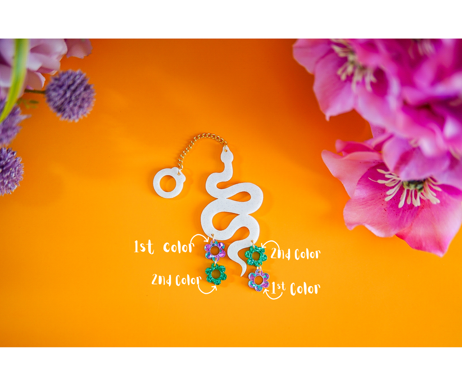 Spring Snake Tumbler Charm
