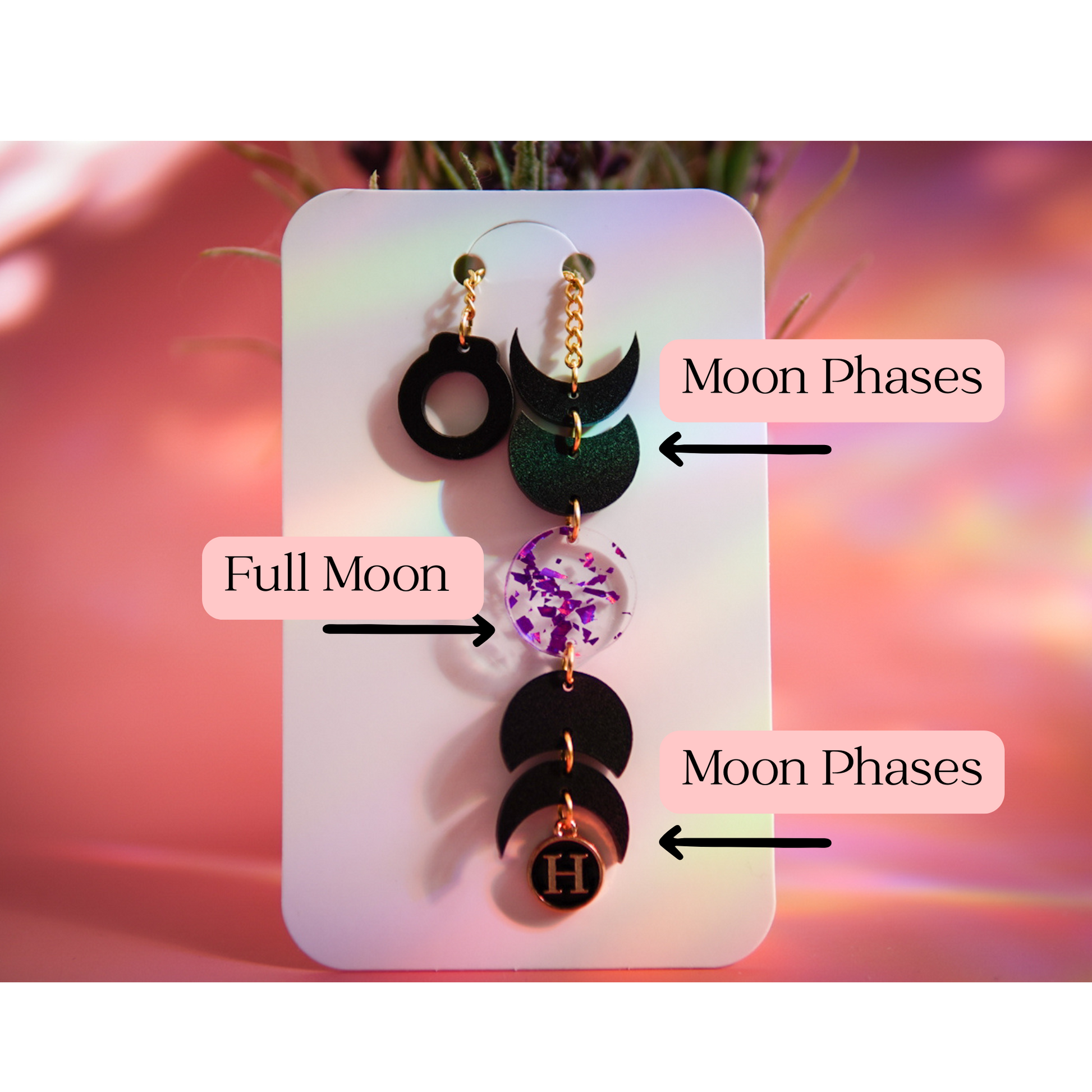 Moon Phases Tumbler Charm