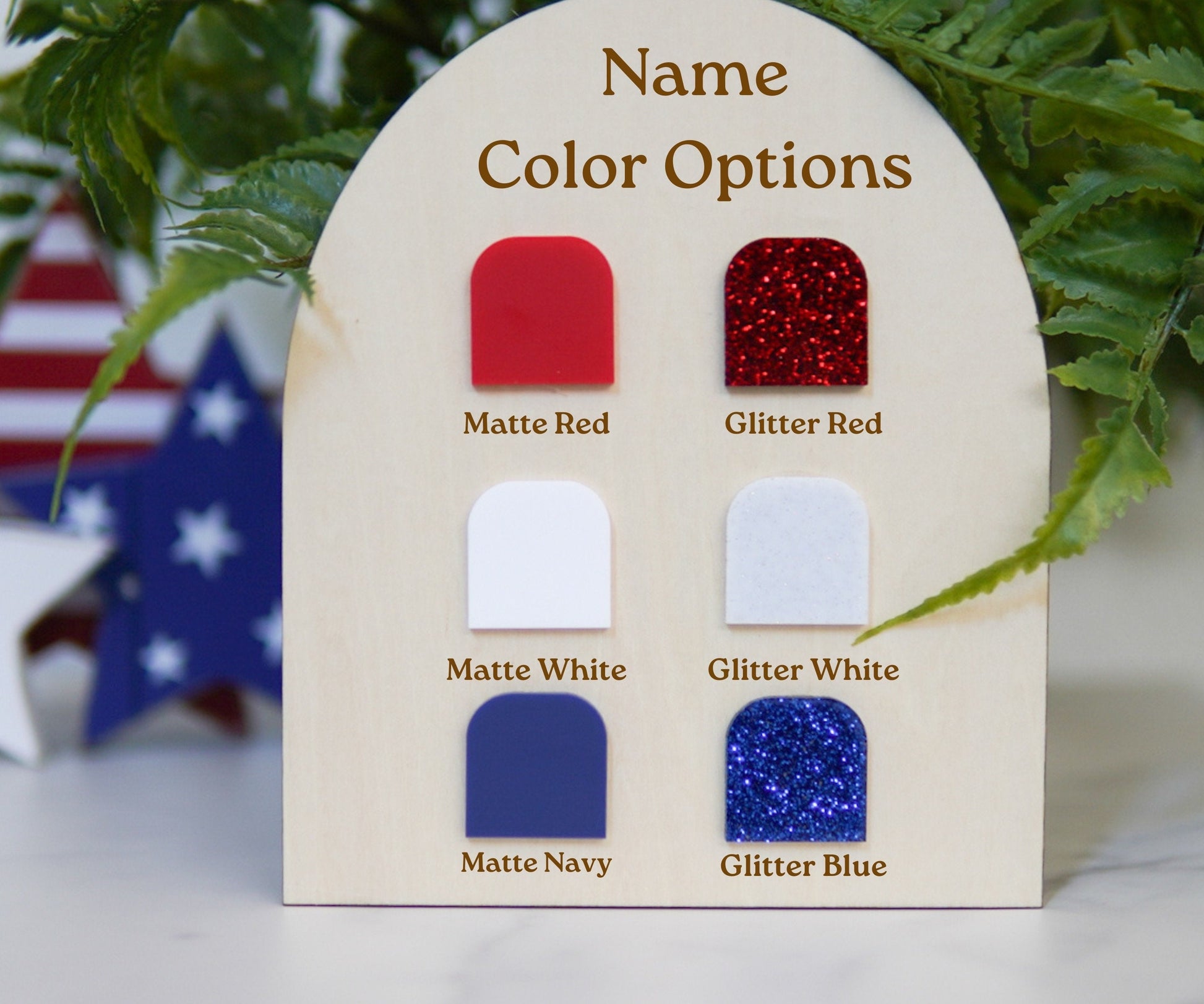 4th of July Stanley Name Plate