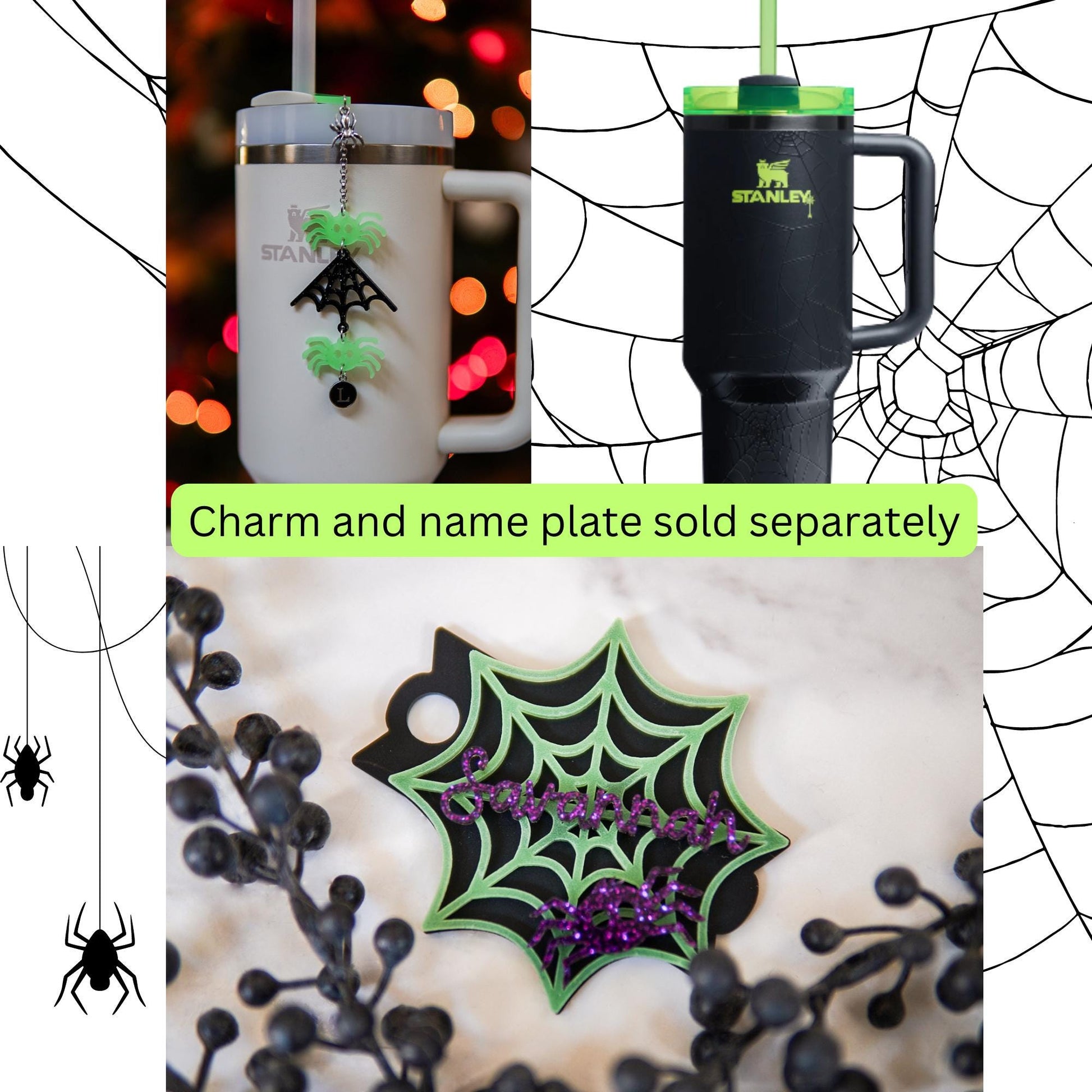 Glow Spider Stanley Name Plate