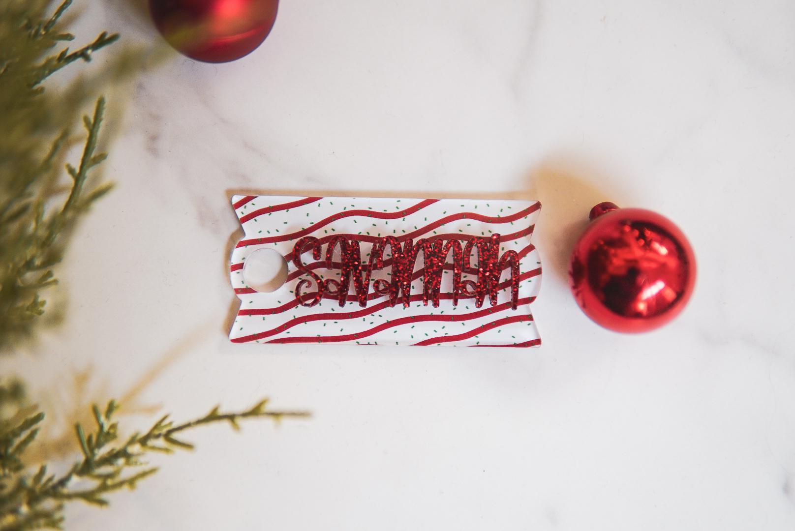 Christmas Cake Stanley Name Plate