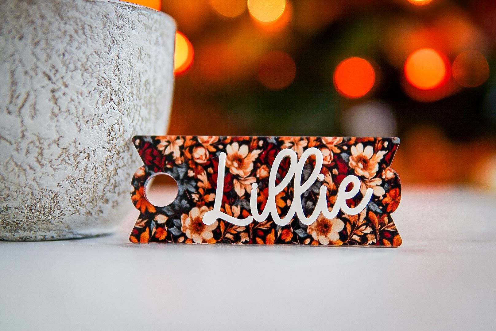 Fall Floral Stanley Name Plate
