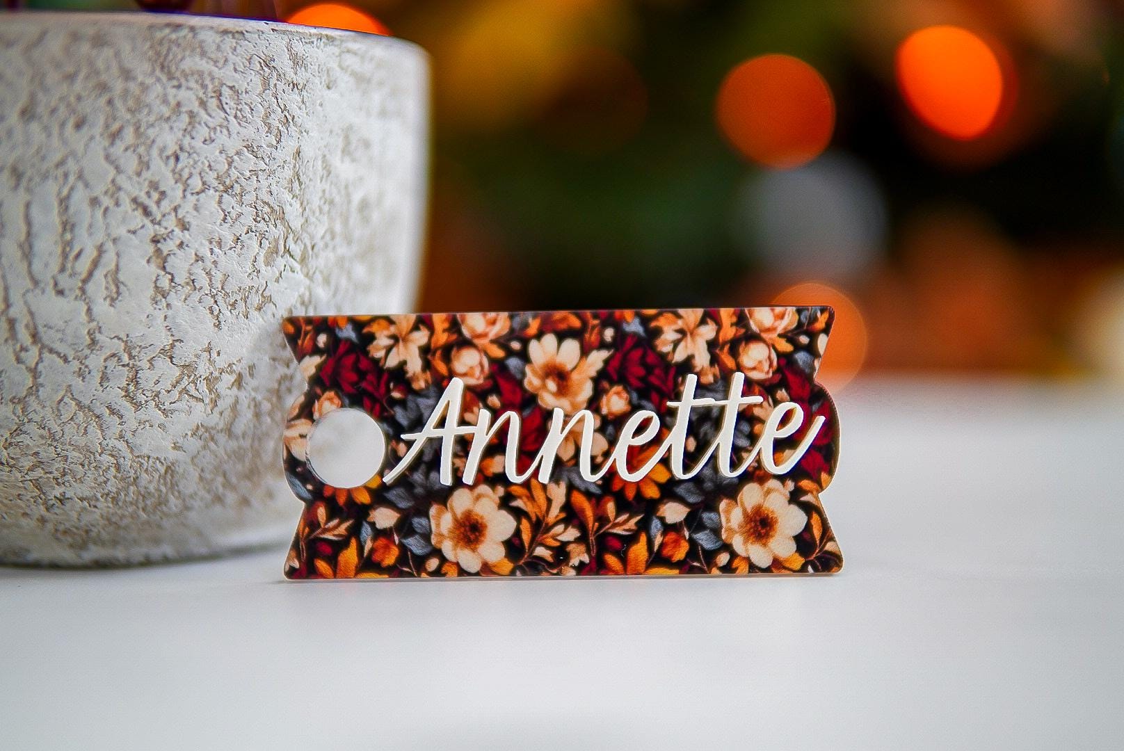 Fall Floral Stanley Name Plate