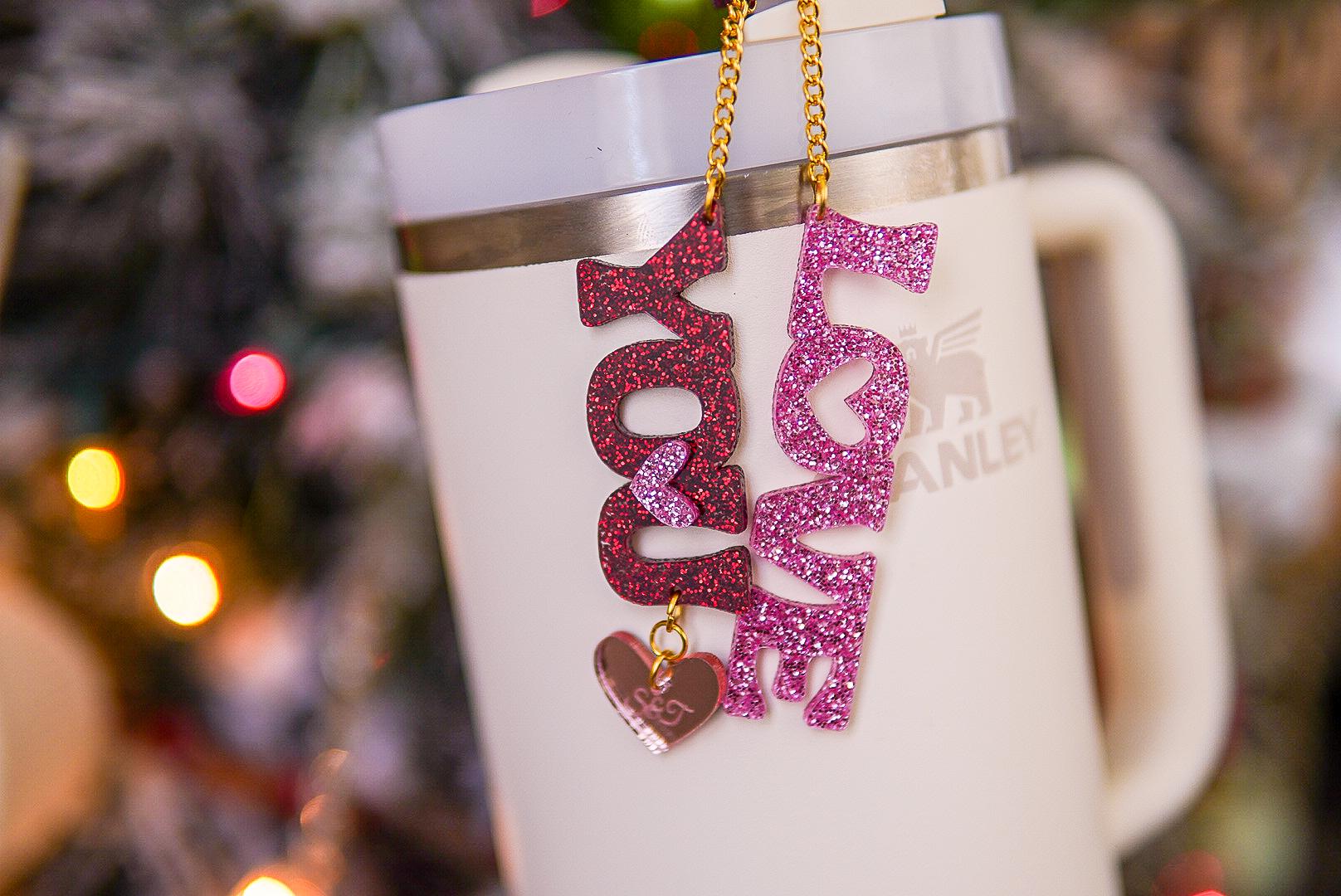 Love You Valentine's Day Tumbler Charm