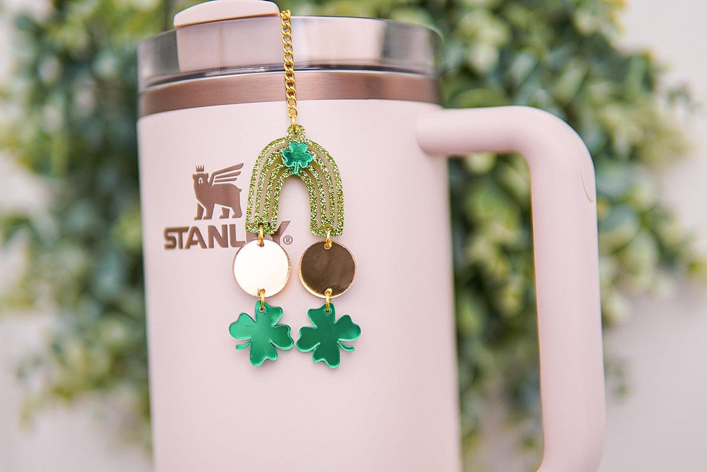 Rainbows and Clovers St. Patrick's Day Tumbler Charm