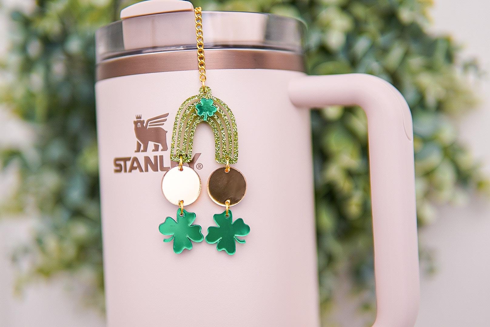 Rainbows and Clovers St. Patrick's Day Tumbler Charm