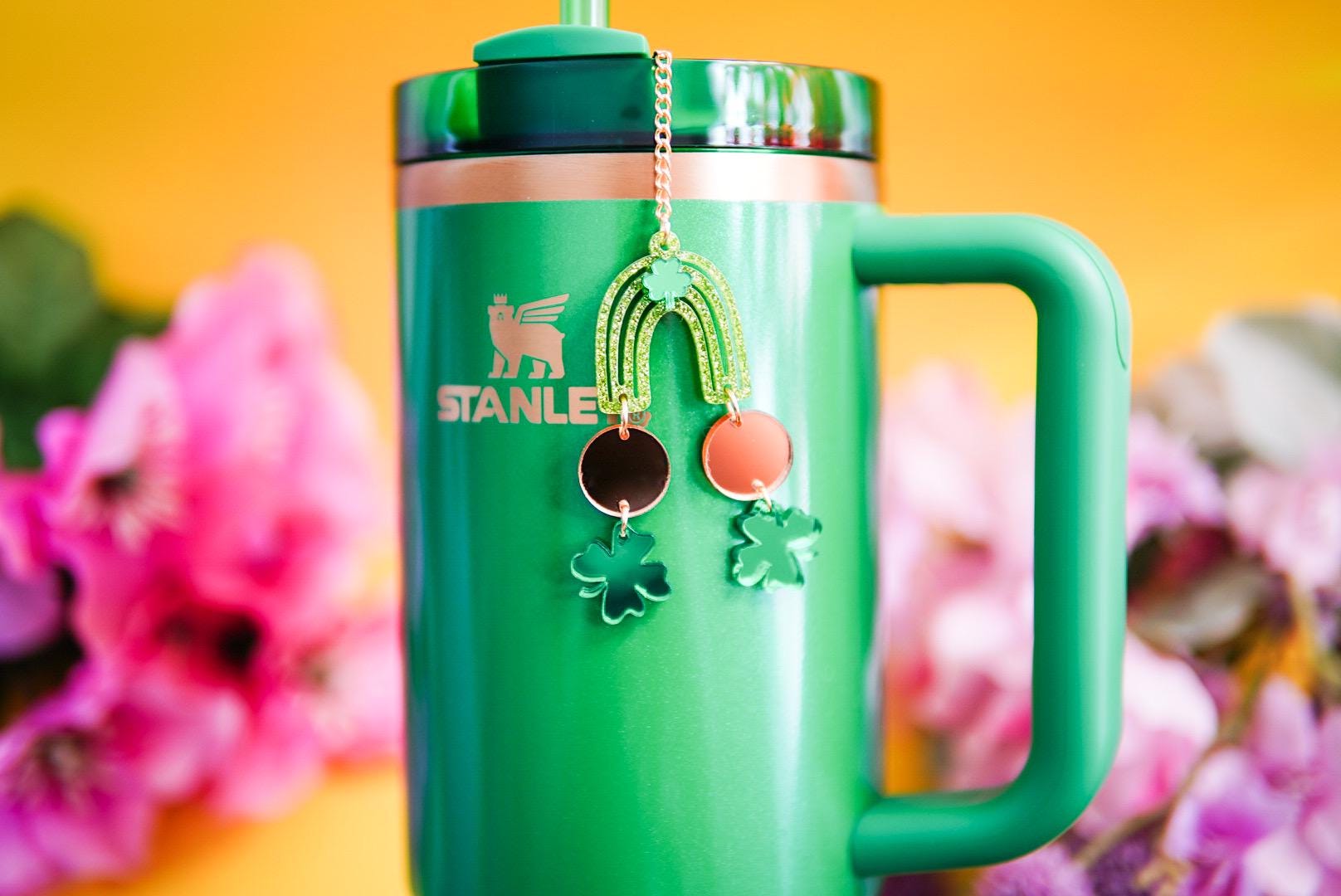 Rainbows and Clovers St. Patrick's Day Tumbler Charm